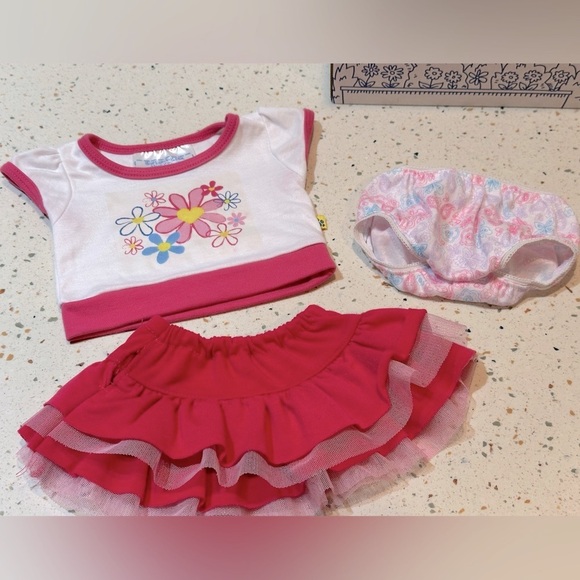 Build-A-Bear Floral Shirt, Pink Skirt and‎ Underwear, Plush NOT Included - Picture 3 of 10